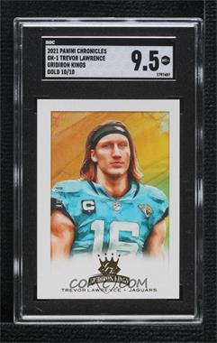 2021 Panini Chronicles - Gridiron Kings - Gold #GK-1 - Trevor Lawrence /10 [SGC 9.5 Mint+]