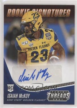 2021 Panini Chronicles Draft Picks - Threads Rookie Signatures - Orange #TS-IMC - Isaiah McKoy