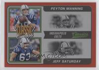 Peyton Manning, Jeff Saturday #/50