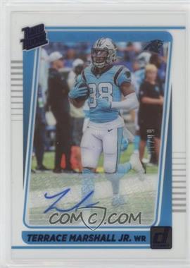 2021 Panini Clearly Donruss - [Base] - Blue Autographs #67 - Rated Rookie - Terrace Marshall Jr. /99