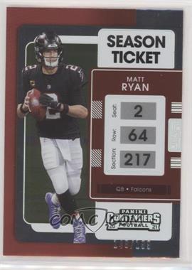 2021 Panini Contenders - [Base] - Playoff Ticket #4 - Matt Ryan /199