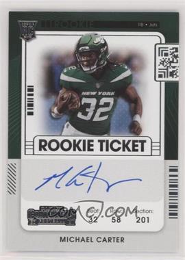 2021 Panini Contenders - [Base] #129.2 - Rookie Ticket RPS Variation - Michael Carter