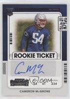 Rookie Ticket - Cameron McGrone