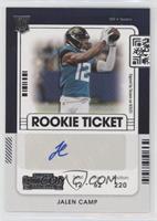 Rookie Ticket Variation - Jalen Camp