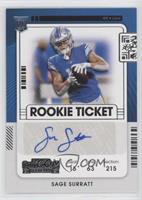 Rookie Ticket - Sage Surratt