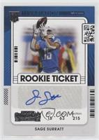 Rookie Ticket Variation - Sage Surratt