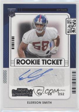 2021 Panini Contenders - [Base] #266 - Rookie Ticket - Elerson Smith