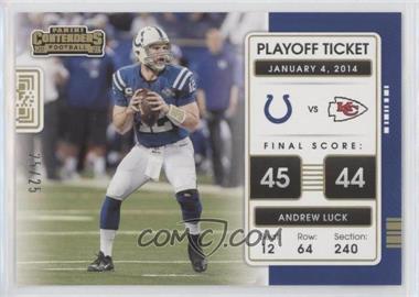 2021 Panini Contenders - Playoff Tickets - Gold #PLT-ALU - Andrew Luck /25