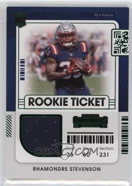 2021 Panini Contenders - Rookie Ticket Swatches Variations #RSV-RST - Rhamondre Stevenson