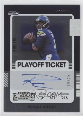 2021 Panini Contenders - Veteran Ticket Autographs - Playoff Ticket #VT-RWI - Russell Wilson /25 [EX to NM]