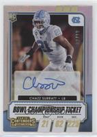 College Ticket Autographs - Chazz Surratt #/10