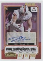 College Ticket Autographs - Tony Poljan #/10