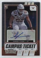 College Ticket Autographs - Samuel Cosmi #/99