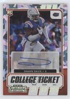 College Ticket Autographs - Shawn Davis #/23