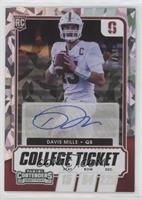 College Ticket Autographs - Davis Mills #/23