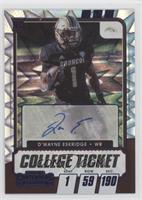 College Ticket Autographs - D'Wayne Eskridge #/39