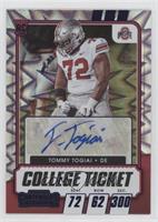 College Ticket Autographs - Tommy Togiai #/39