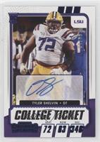 College Ticket Autographs - Tyler Shelvin #/99