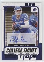 College Ticket Autographs - Brady White #/99