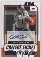 College Ticket Autographs - Dillon Stoner #/99