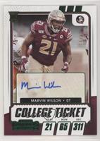 College Ticket Autographs - Marvin Wilson #/49