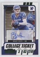 College Ticket Autographs - Brady White #/49