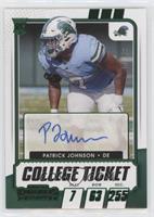 College Ticket Autographs - Patrick Johnson [Good to VG‑EX] #/49