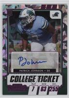 College Ticket Autographs - Patrick Johnson #/23