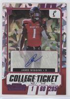 College Ticket Autographs - James Wiggins #/23