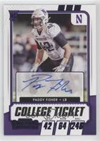 College Ticket Autographs - Paddy Fisher