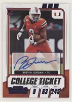 College Ticket Autographs - Brevin Jordan