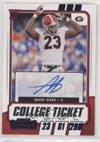 College Ticket Autographs - Mark Webb