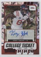College Ticket Autographs - Kenny Yeboah #/23