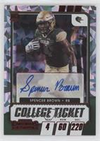 College Ticket Autographs - Spencer Brown #/23