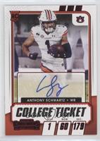 College Ticket Autographs - Anthony Schwartz