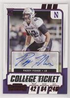 College Ticket Autographs - Paddy Fisher