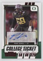 College Ticket Autographs - Penei Sewell
