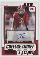 College Ticket Autographs - Tyson Campbell