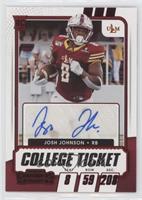 College Ticket Autographs - Josh Johnson