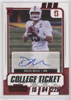 College Ticket Autographs - Davis Mills