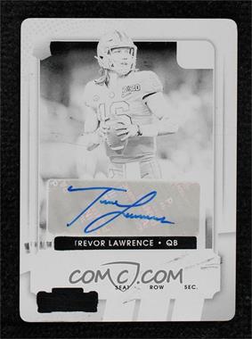 2021 Panini Contenders Draft Picks - [Base] - Printing Plate Black #101.1 - RPS College Ticket Autographs - Trevor Lawrence /1