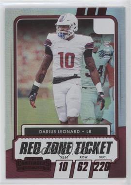 2021 Panini Contenders Draft Picks - [Base] - Red Zone Ticket #87 - Darius Leonard /20