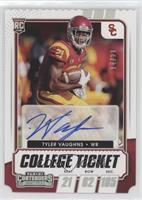 College Ticket Autographs - Tyler Vaughns #/21