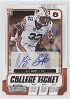 College Ticket Autographs - K.J. Britt #/33