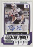 College Ticket Autographs - Paddy Fisher [EX to NM] #/42