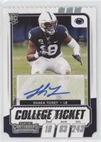 College Ticket Autographs - Shaka Toney #/18