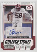 College Ticket Autographs - Christian Barmore #/58