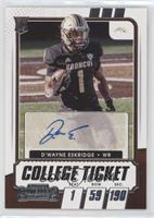 College Ticket Autographs - D'Wayne Eskridge