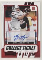 College Ticket Autographs - Cary Angeline