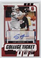 College Ticket Autographs - Cary Angeline